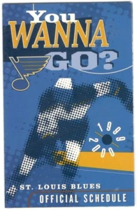 1999-00 St. Louis Blues NHL Hockey Schedule !!! Busch - Picture 1 of 1
