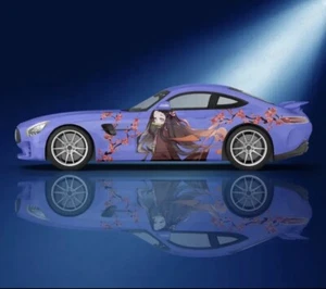Itasha Custom Car Decals; Anime Inspired Car Decals; Itasha Side Decal,Both Side - Bild 1 von 1