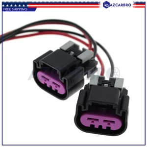 x2 GM Chevy Truck 2005-12 Electric Fan Pigtail Connector Switch Harness 10 AWG - Picture 1 of 12