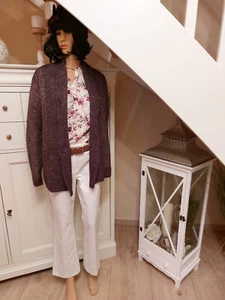Schicker Cardigan Long-Strickjacke "CANDA" Gr.S - 36-40 braun Schalkragen *NEU* - Bild 1 von 21