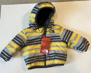 Giacca con cappuccio The North Face Ragazzo 0-3M Montaggio Reversibile Cultura Giallo Nuova! - Foto 1 di 17