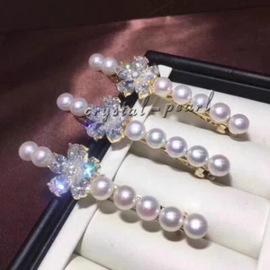 estilo moda perla horquilla perla real accesorios para el cabello tocado - Imagen 1 de 5