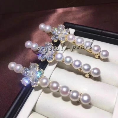 时尚风格珍珠发夹真珍珠发饰头饰 — 第 1/4 张图片