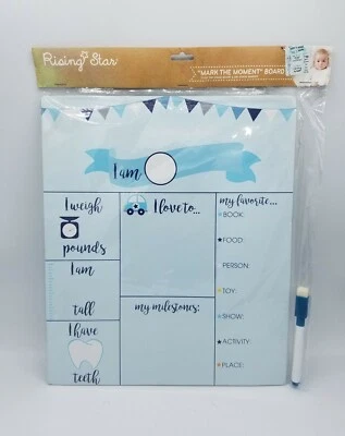 Rising Star Baby Boy Announcement Board - Dry Erase Board and Marker 11”x13” NEW - Image 1 of 4