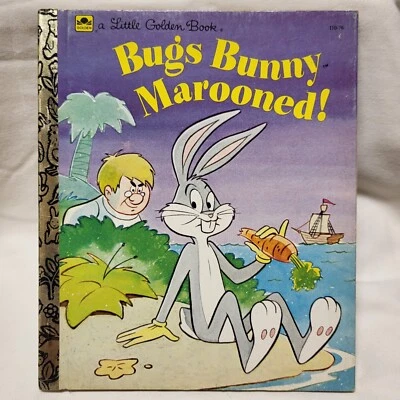 Bugs Bunny Marooned! Little Golden Book Justine Korman Hardcover (c) 1985 - Image 1 of 4