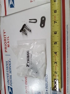 TSUBAKI Attachment Link Std Roller Chains, D-1, 50, Single Strand, 5/8 New C6 - Picture 1 of 11