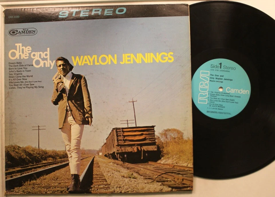 Waylon Jennings LP The One & Seulement Sur Rca - VG/VG Pour VG+ - Photo 1/1