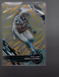 B4124- 2015 Topps High Tek Gold Regenbogen Diffractor #21 Kelvin Benjamin A/50 - Bild 1 von 2