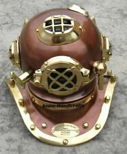 7" Deep Mini Diving Helmet DV3 Sea Divers Helmet Steel & Brass Mark IV U.S. Navy