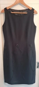 Hamells Black Bead Embellished Shift Dress, Size 12 - Picture 1 of 8