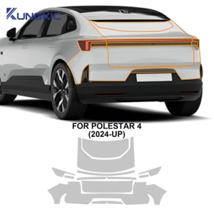 For Polestar 4 2024-2025 Rear Bumper Precut Paint Protection Film Clear PPF TPU - Picture 1 of 14