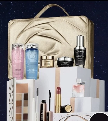 Conjunto de presente Lancome Holiday Beauty 10 peças icônicas de maquiagem para cuidados com a pele valor de US$ 588 - Imagem 1 de 4