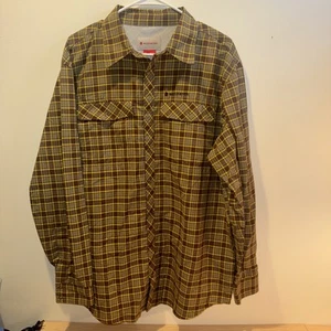 Camisa a Cuadros Redington Pesca con Mosca X-Grande Manga Larga Caqui Marrón Amarillo - Imagen 1 de 6