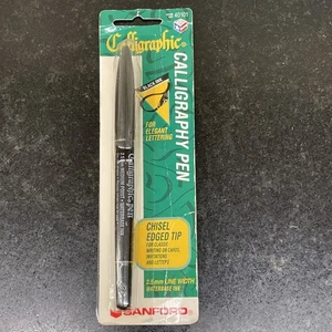 VTG 1994 Sanford Calligraphy Pen Chisel Edged Tip Black Ink Unopened - Picture 1 of 4