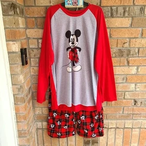 Disney Mickey Mouse Mens Dad Holiday Family 2-piece Pajama Set Size 2XL - Picture 1 of 10