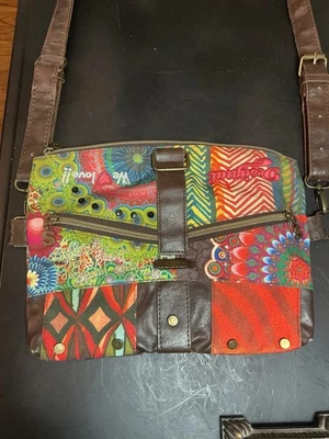 Desigual Cartera Bolso Bandolera Viaje Bolso sin asas Bolso bordado Foto 1 de 4