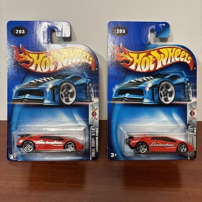 Lote de 2 Hot Wheels 2003 Final Run Series #203 Lamborghini Diablo Rojo con PR5s Foto 1 de 4
