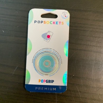 PopSockets PopGrip Premium Teal Iridescent Phone Grip Stand Interchangeable - Image 1 of 2