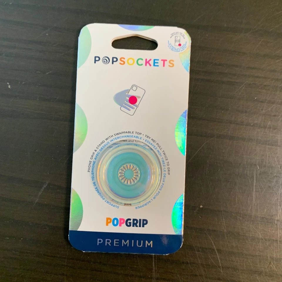 PopSockets PopGrip Premium Teal Iridescent Phone Grip Stand Interchangeable - Image 1 of 2