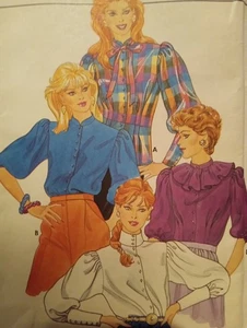 UC Women's Vintage Blouse Pattern Vintage Blouse Sewing Pattern Tie Neck 4497 - Picture 1 of 2