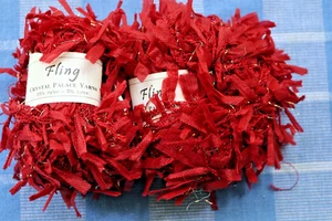Crystal Palace Fling Yarn - Color: 3537 Dark Red - Lot of Two - Discontinued - Picture 1 of 2