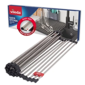 Vileda Scolapiatti per Lavelli 45x40cm in Acciaio Inox e TPE - 24 Barre, arrotol - Foto 1 di 7