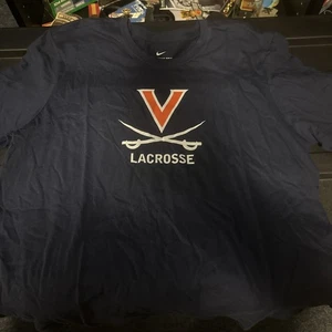 NWT University of Virginia Cavaliers Lacrosse Nike Team Issued T-Shirt Sz LG #16 - Picture 1 of 4