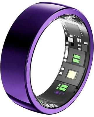 Smart Ring Men Ladies iOS Android Fitness Tracker Sleep Heart Steps Size 8 - Image 1 of 4