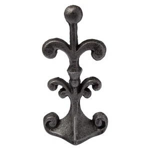 Fleur de Lis Gusseisen Türstopper | Dekorativer Türstopper Keil | mit Polster... - Bild 1 von 7
