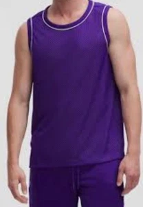 Authentic $58 Lululemon Double Layered Mesh Tank Top Men’s Size XL In Purple New - Picture 1 of 2