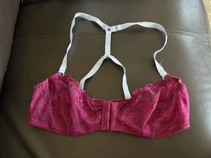 Free People Intimately Lace Bra Front Clasp Adjustable Straps Size 36C - Picture 1 of 3