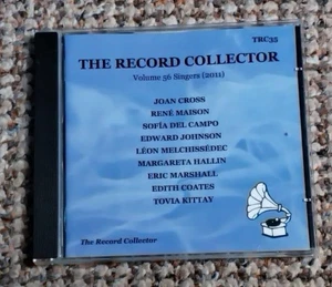 THE RECORD COLLECTOR Volume 56 Singers (2011) CD VINTAGE OPERA TRC35 - Picture 1 of 3