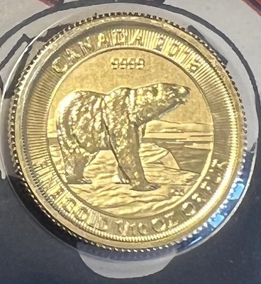 Oso de oro de Canadá 1/10 oz $5 BU .9999 fino Foto 1 de 3