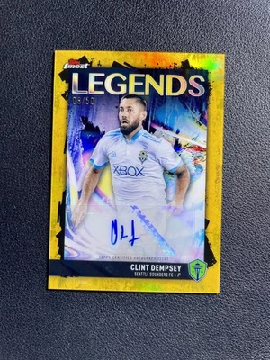 2024 Topps Finest MLS Clint Dempsey Gold Legends Auto #08/50 No.FLA-CD - Image 1 of 3