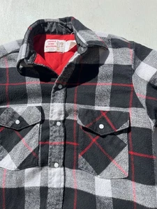 Herren Vintage Saddle King Flanell kariert S Shacket Arbeit PNW gefüttert Western USA 80er - Bild 1 von 11