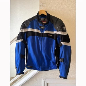 Cortech GX AIR Motorcycle Jacket Mens M/42 Heavy Armor Padded Blue Black Bike - Picture 1 of 24