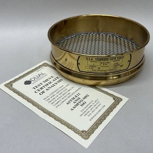 NEU Dual 8" Messing 0,187" USA Standard Prüfsieb #4 4,75 mm/4750 μm ASTM - Bild 1 von 4