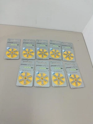 Power one Hörgerätebatterien Typ 10 gelb, Batterien 60 Stück Vorratspack, 9 Pack - Image 1 of 4