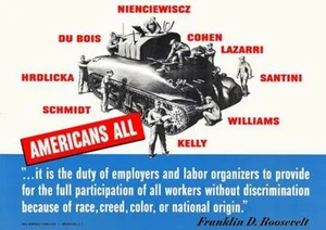 US Military Tank - Franklin Roosevelt - 1942 - World War II - Propaganda Magnet - Picture 1 of 2