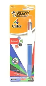 Bic 4 Color Ballpoint Pen Medium Point 1.0 mm Blue Barrel Retractable NEW Sealed - Picture 1 of 2