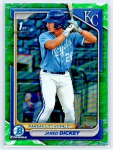 2024 Bowman Chrome Jared Dickey 1st Lunar Glow Refractor KC Royals BCP-19 - Imagen 1 de 2
