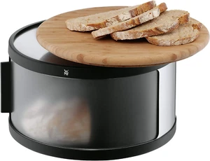 WMF Gourmet Brotkasten Rund 32 X 13 Cm, Mit Schneidbrett , Brottrommel, Bambus, - Bild 1 von 6