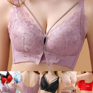 Reggiseno donna copertura completa senza fili sottile pizzo floreale taglie forti intimo 32601 - Foto 1 di 32
