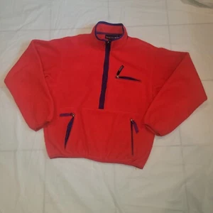 Vintage Patagonia 90's Red W/ Purple & Blue Half Zip Fleece Men's Size Small S - Picture 1 of 11
