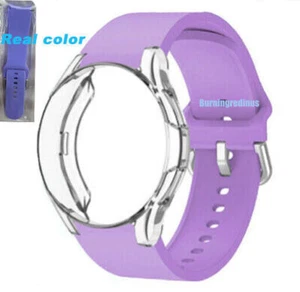 Silicone Watch Band+Full Case Cover Fo Samsung Galaxy Watch 5 6 7 40/44mm/45mm - Picture 1 of 21