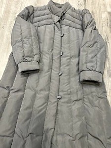 Cappotto lungo puffer vintage anni 80 Bibi Bros viola pallido lavanda, taglia 20 1/2 o Large - Foto 1 di 10
