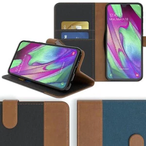 Torba Dżins Jeans Wygląd skóry Case Etui na telefon komórkowy Ochrona Cover Book Etui Portfel - Zdjęcie 1 z 8