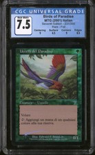 Magic MTG 7th Edition Italian FOIL Birds of Paradise CGC 7.5 NEAR MINT (NM)