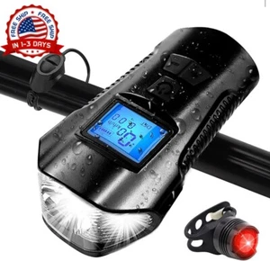 Luces de LED para bicicletas accesorios USB recargable impermeable + Luz Trasera - Picture 1 of 8