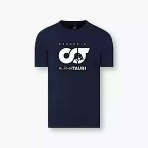 Scuderia AlphaTauri F1 Kids Logo T-Shirt - Youth Navy/White - Picture 1 of 18